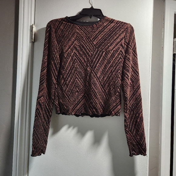 SHEIN Glitter Crop Top Size Large - Picture 3 of 8